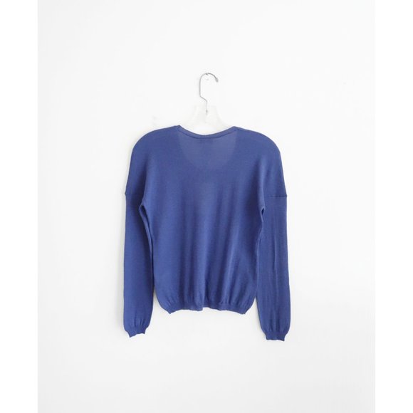 Kristensen du Nord Cornflower Blue Cotton Cashmere Sweater sz 1 US Small - NWT - Picture 2 of 3